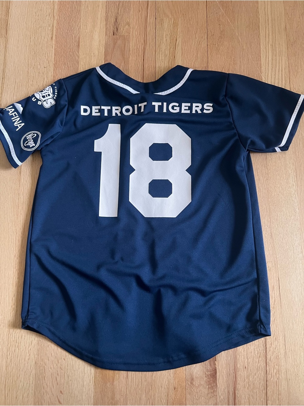 Detroit Tigers Youth Navy Button-Up Jersey - Picture 3 of 3